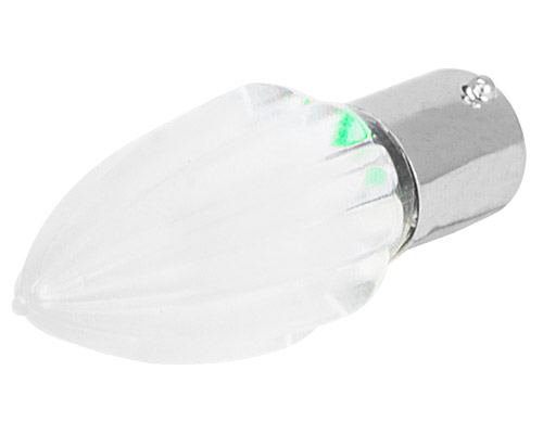 010BA9ALV220 - Lamp groene led, 50 mm, BA9S, 240 V AC-DC, vast licht