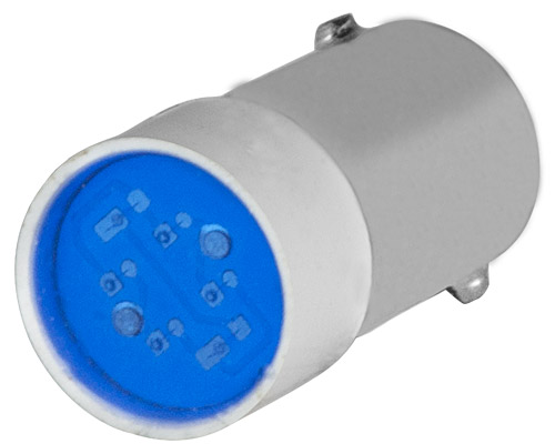 010BA9SLBL110 - Sininen multichip led-valo, BA9S, 130 V AC-DC, kiinteä valo