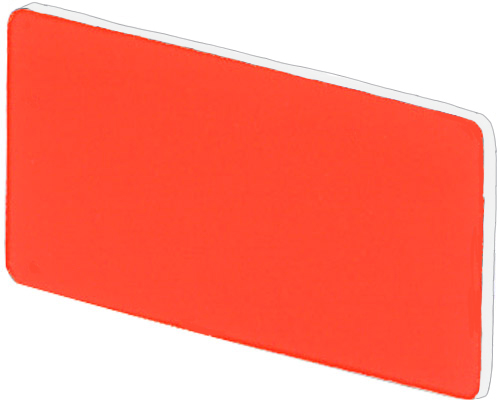 02000TR - Rood plaatje 13x27, witte gravering