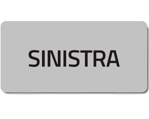 02008T - Étiquette adhésive "SINISTRA"