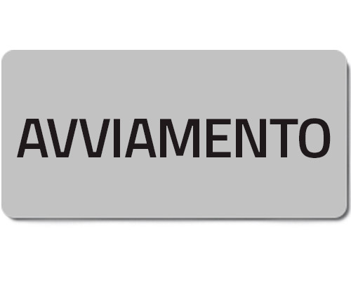 02013T - Étiquette adhésive "AVVIAMENTO"