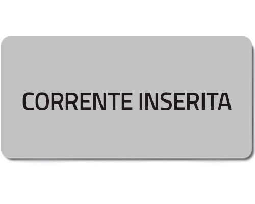 02019T - Zelfklevend etiket "CORRENTE INSERITA"