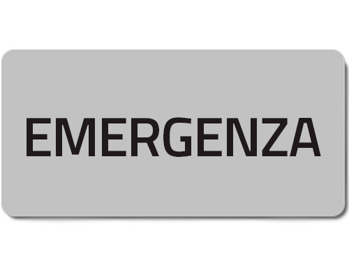 02021T - Etichetta adesiva "EMERGENZA"