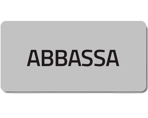 02027T - Etiqueta adhesiva "ABBASSA"