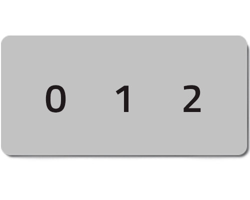 02040T - Etiqueta adhesiva "0-1-2"