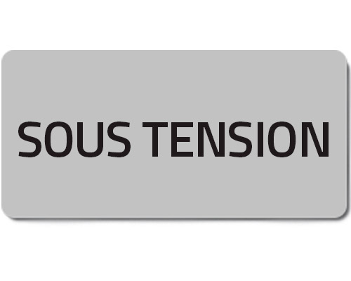 02096T - Etiqueta adesiva "SOUS TENSION"