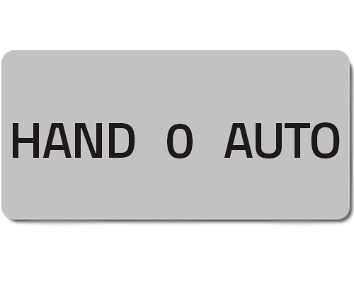 02097T - Etiqueta adhesiva "HAND 0 AUTO"