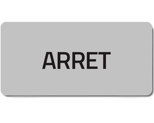 02098T - Tarraetiketti "ARRET"