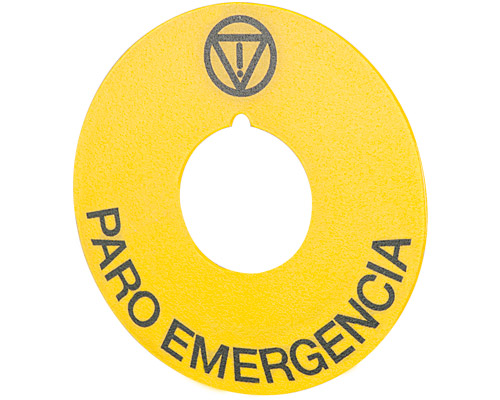 020D37 - Hätäkyltti  Ø 60, "PARO EMERGENCIA"