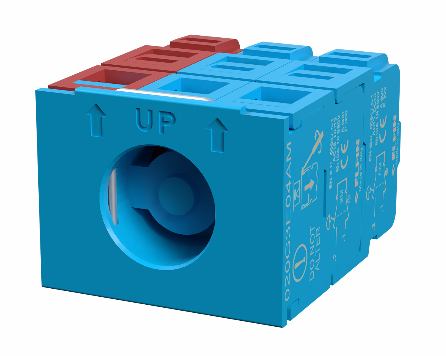 020G3E04AM - Elemento de contacto 2 N.C. con monitorización automática