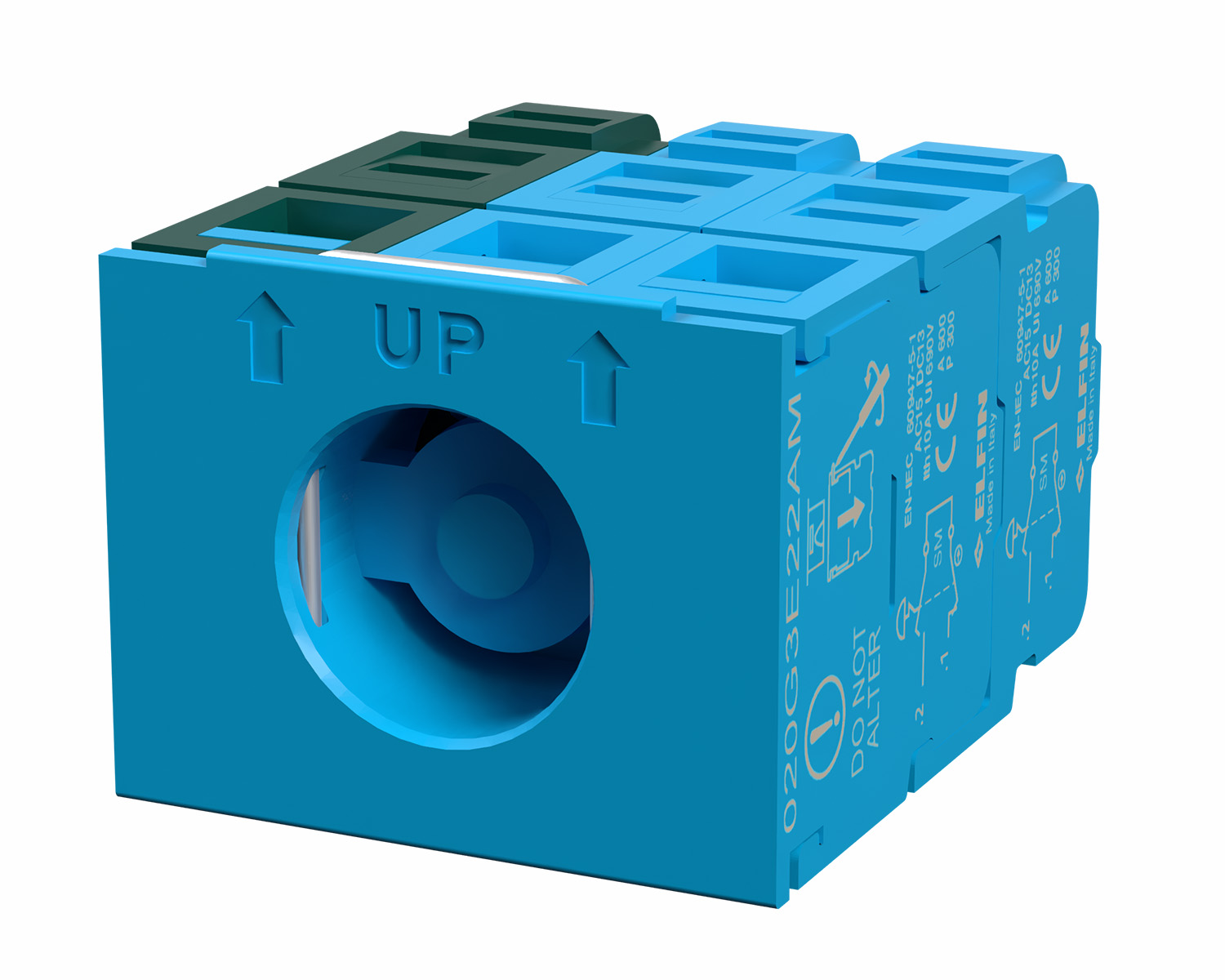 020G3E22AM - Elemento de contacto 2 N.O. con monitorización automática