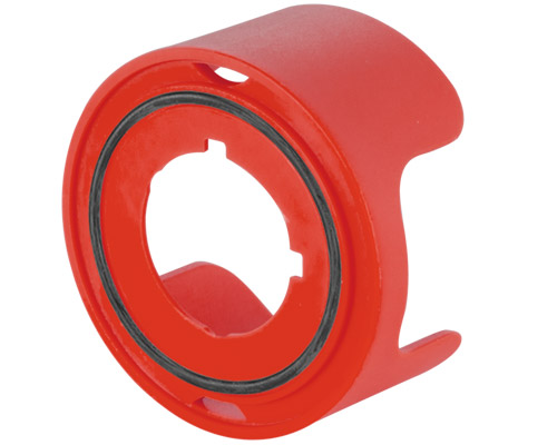 020GPFR - Garde de protection rouge H25 bouton-poussoir coup de poing