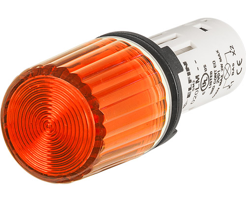 020LMAA - Controlelamp monoblok BA9S, H 30, oranje, directe voeding