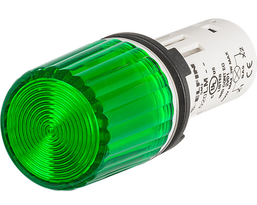 020LMAV - Controlelamp monoblok BA9S, H 30, groen, directe voeding