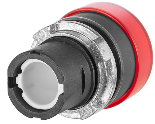 020PFL3R - Pulsante luminoso Ø 32 sporgente, rosso