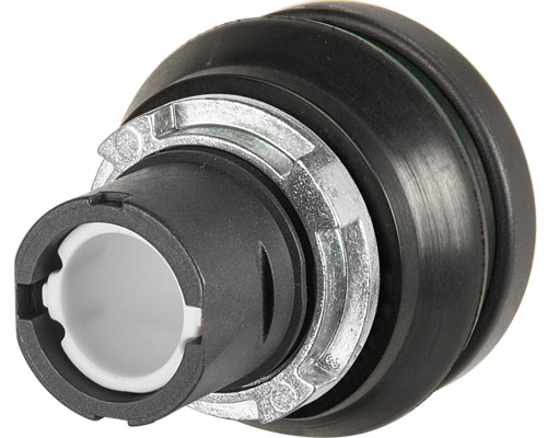 020PFSGN - Mushroom push-button Ø 38, black, rubber bellows