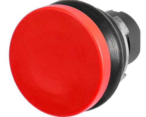 020PFSGR - Mushroom push-button Ø 38, red, rubber bellows