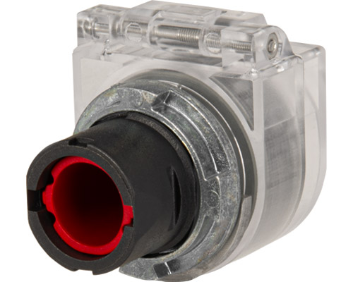 020PIRPP - Guarded push-button, red, with clear sealable protective cover, spring closure