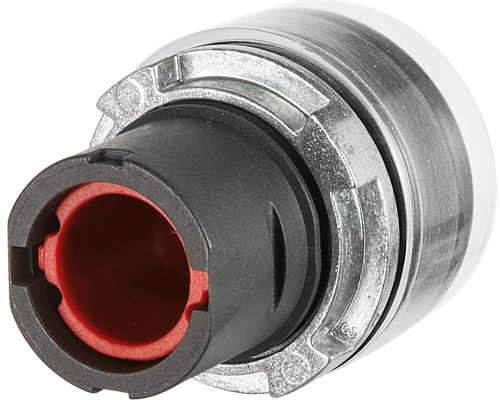 020PLICGR - Pulsante luminoso con guardia, rosso, cappuccio gomma