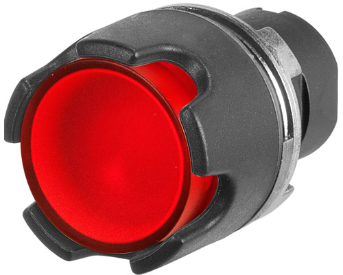 020PLPR - Botão com proteção completa, luminoso, vermelho