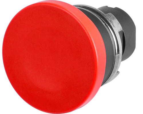 020PPFR - Mushroom push-button Ø 38, maintained, red