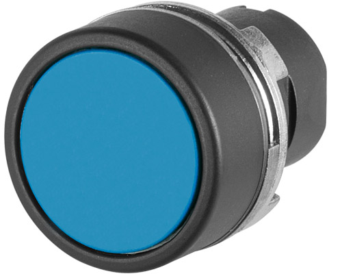 020PPIBL - Pulsante con guardia, stabile, blu