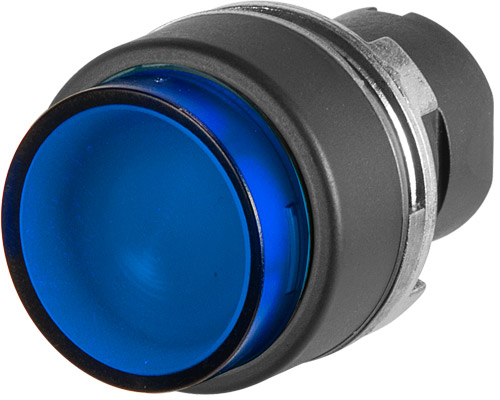 020PPLSBL - Pulsante luminoso sporgente, stabile, blu