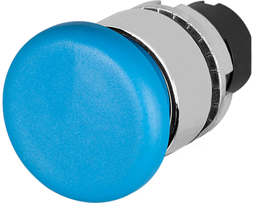 020PTAFBLW - Mushroom push-button  Ø 40, blue, metal