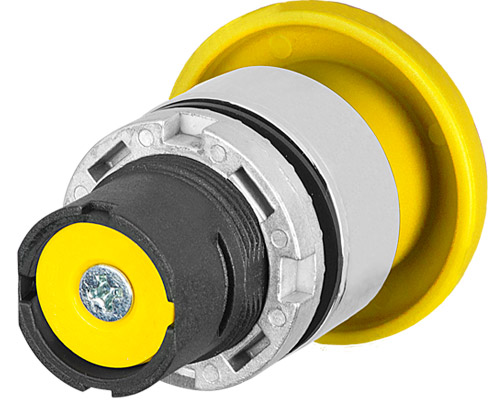 020PTAFGW - Mushroom push-button Ø 40, yellow, metal