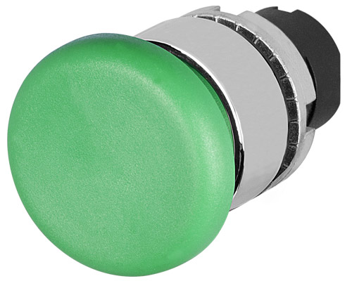 020PTAFVW - Mushroom push-button Ø 40, green, metal