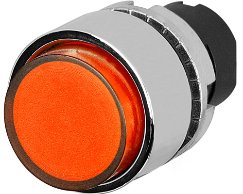 020PTASLAW - Hervorstehender Leuchttaster, orange, Metall