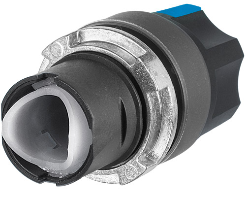 020SMLOBL - Bouton tournant lumineux à molette, bleu, 3 positions, Cam O
