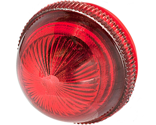 030GLNR - Cabochon bombé rouge pour voyant lumineux