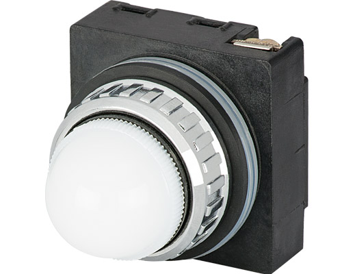 030LSB - Controlelamp, wit, zonder led BA9S, directe voeding