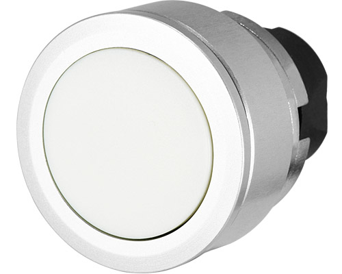 030PFIB - Push-button, flush-mount, momentary, white