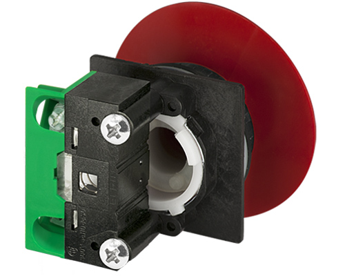 030RFFRFA - Bouton-poussoir coup de poing Ø 60, momentané, rouge, N.O.