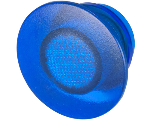 030RLFBL - Blue lens for illuminated mushroom push-button Ø 35