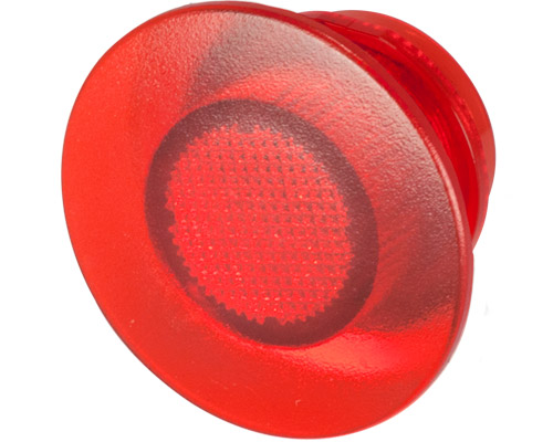 030RLFR - Cabochon rouge pour bouton-poussoir coup de poing  Ø 35, lumineux