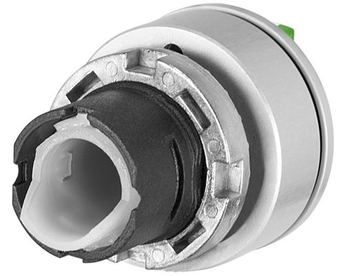 030SFMLAV - Knob selector switch, illuminated, green, flush-mount, 2-position, Cam A