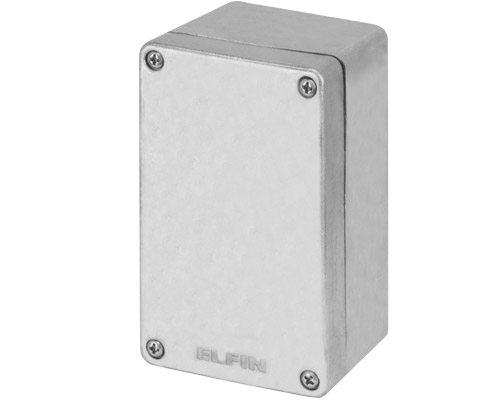 040C0711-8N - Aluminium push-button enclosure M4 70x118x80, unpainted, undrilled, without cable entry