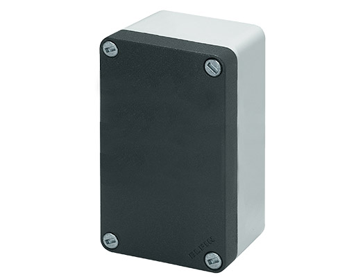 040C0814-6E - Aluminium push-button enclosure M10 85x140x65, undrilled, with cable entry