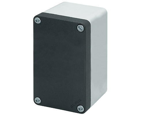 040C0814-8 - Aluminium push-button enclosure M10 85x140x85, undrilled, without cable entry