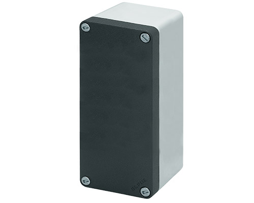 040C0820-8E - Bedienpult-Gehäuse Aluminium M10 85x200x85, ungebohrt, mit Kabeleingang