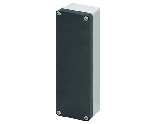 040C0826-6E - Doos knoppenbord aluminium M10 85x260x65, zonder gaten, met kabelingang