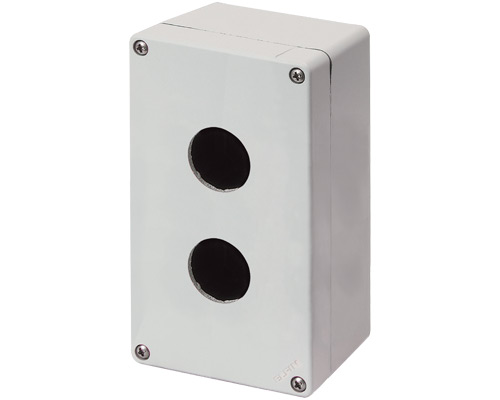 040C0915-7ES2 - Aluminium push-button enclosure M4 92x152x70, 2 holes Ø 30, with cable entry