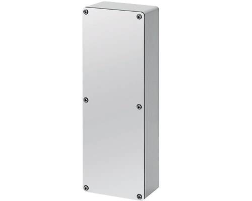 040C0926-8 - Aluminium push-button enclosure M4 92x265x80, undrilled plate, without cable entry