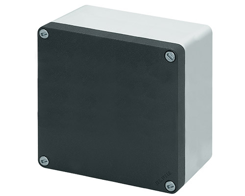 040C1414-8 - Doos knoppenbord aluminium M10 140x140x85, zonder gaten, zonder kabelingang
