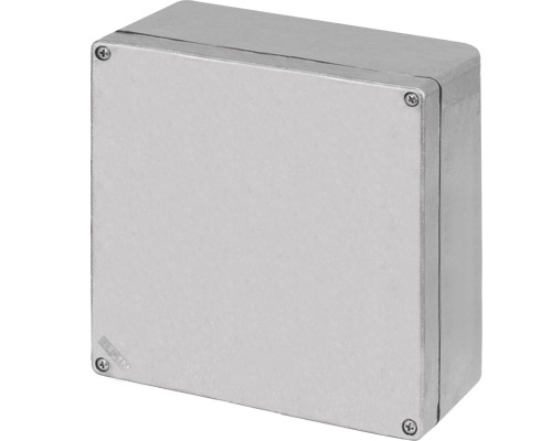 040C1515-7N - Aluminium push-button enclosure M4 152x152x70, unpainted, undrilled, without cable entry