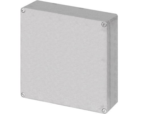 040C2020-8N - Caja botonera aluminio M10 200x200x85, en bruto, sin orificios, sin entrada cable