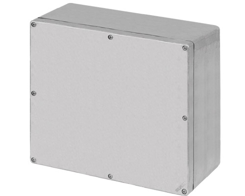 040C2320-1N - Aluminium push-button enclosure M4 230x205x100, unpainted, undrilled, without cable entry